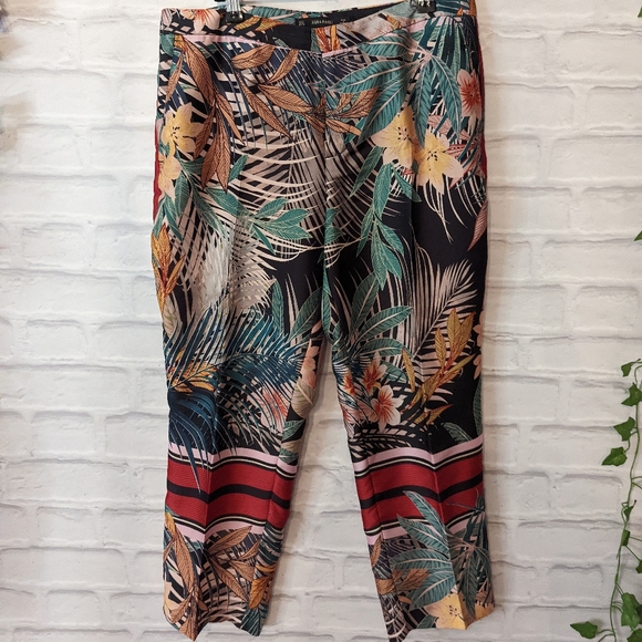 Zara Tropical Print Pants - Picture 3 of 9